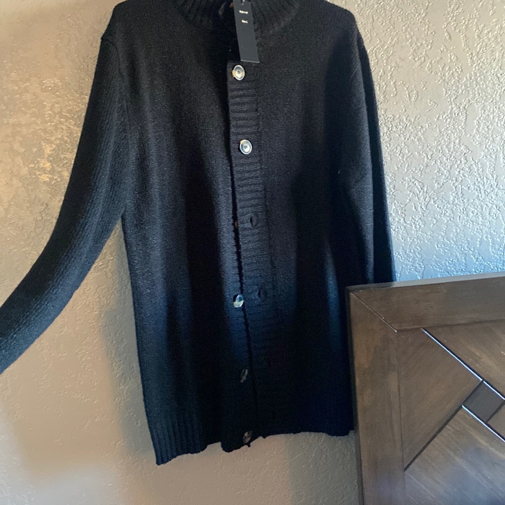 Mens  black cardigan